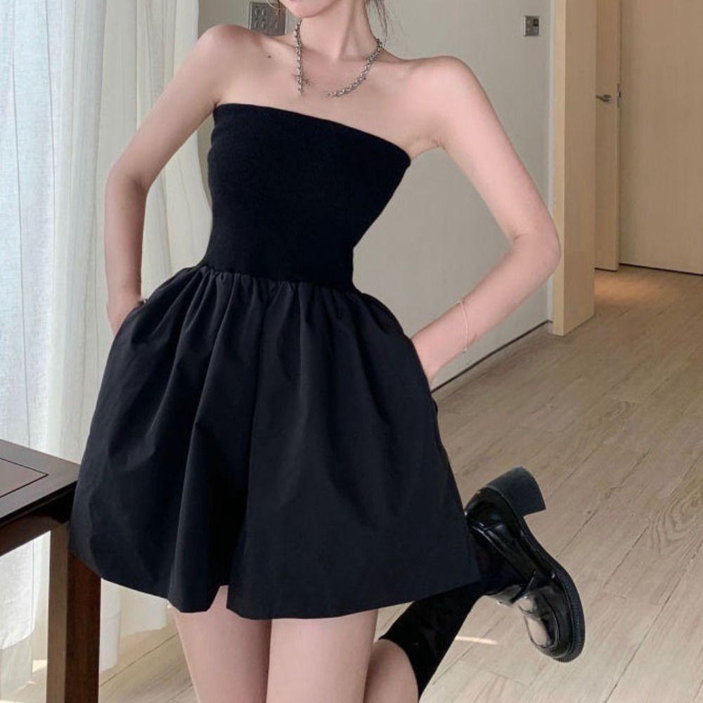 Sleeveless Strapless Jumpsuit Shorts Wide Leg High Waisted Clothing Party