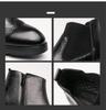 Men's High-Top Winter Business Leather Chelsea Boots - Pointed Toe, Korean Style, British Trend