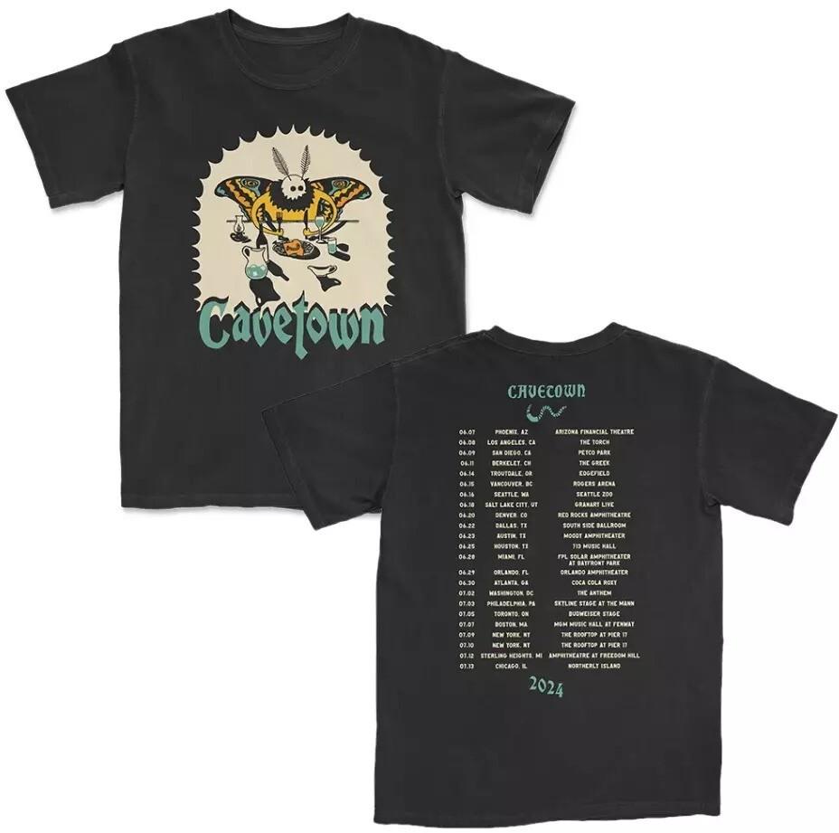 Cavetown Merch Moth Dinner Tour 2024 T-Shirt 2side Black Full Size Unisex T-Shirt S