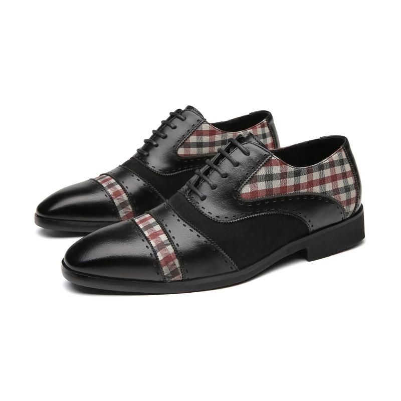 Fashion Business and Casual Men's Leather Shoes Fashion Color Blocking Design Style Outdoor Leisure Party Daily Dates Office Men's Shoes