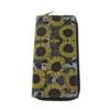 New sunflower long zipper wallet, small floral wallet.