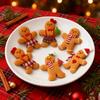 6 Pcs Gingerbread Man Ornaments Fabric Gingerbread Figurine Christmas Tree Decorations for Holiday Home Party Decor