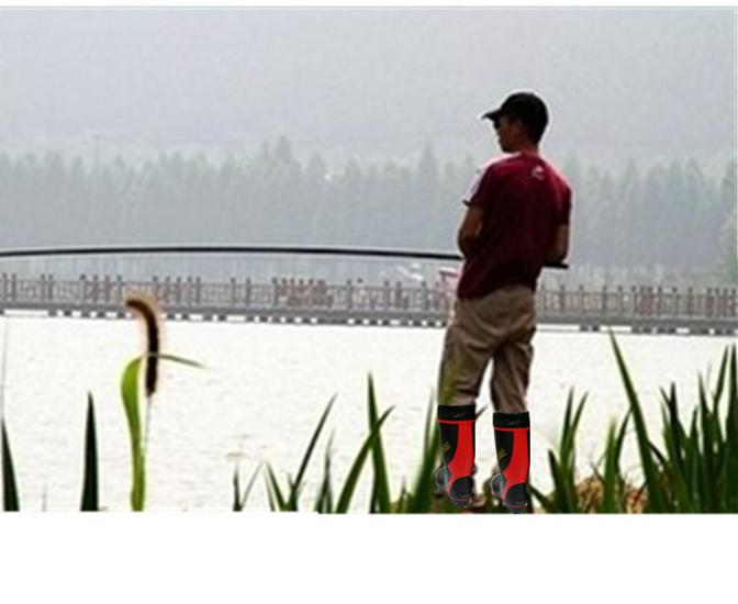 Men's High Top Steel-Spiked Anti-Slip Rubber Rain Boots, Outdoor Fishing & Fashion Snow Shoes