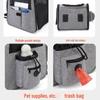 Zaino Pet Trolley Pieghevole: Espandibile, Portatile, Grande Capacità per Gatti e Cani