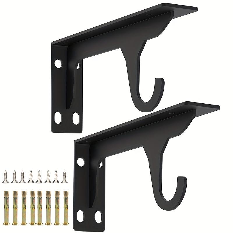 

2 шт. Сверхпрочные металлические настенные крючки - Прочный треугольный кронштейн для полки для гардероба, шкафа, прихожей - Прочный мебельный органайзер 15.15Inch