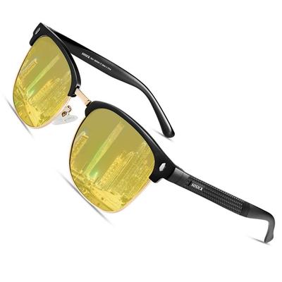 Night Driving Sunglasses Drive Polarized Lens Yellow Sports Night Driving Glasses Night Driving Night Driving Sunglasses SO8989C1 Men's
