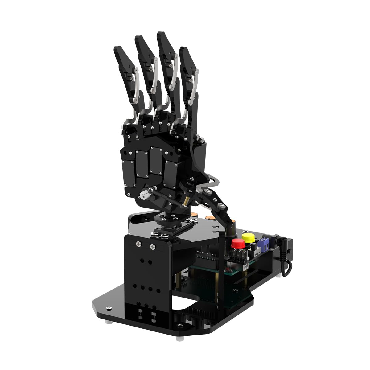 uHand UNO Robot Hand Arduino Open Source AI Bionic Robot Hand, 5-Finger Independent Action Mechanical Arm, DIY Smart Robot Engineering Kit, Science/Co