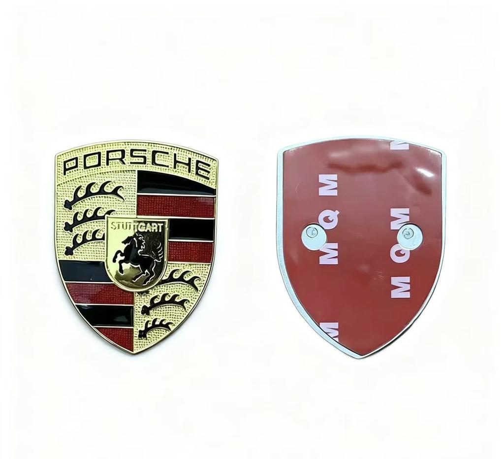 AABKW1 1 ud. Insignia de repuesto para capó delantero de coche Accesorio de modificación adecuado para Porsche GTS Cayenne 718 911 Panamera Macarman Taycan