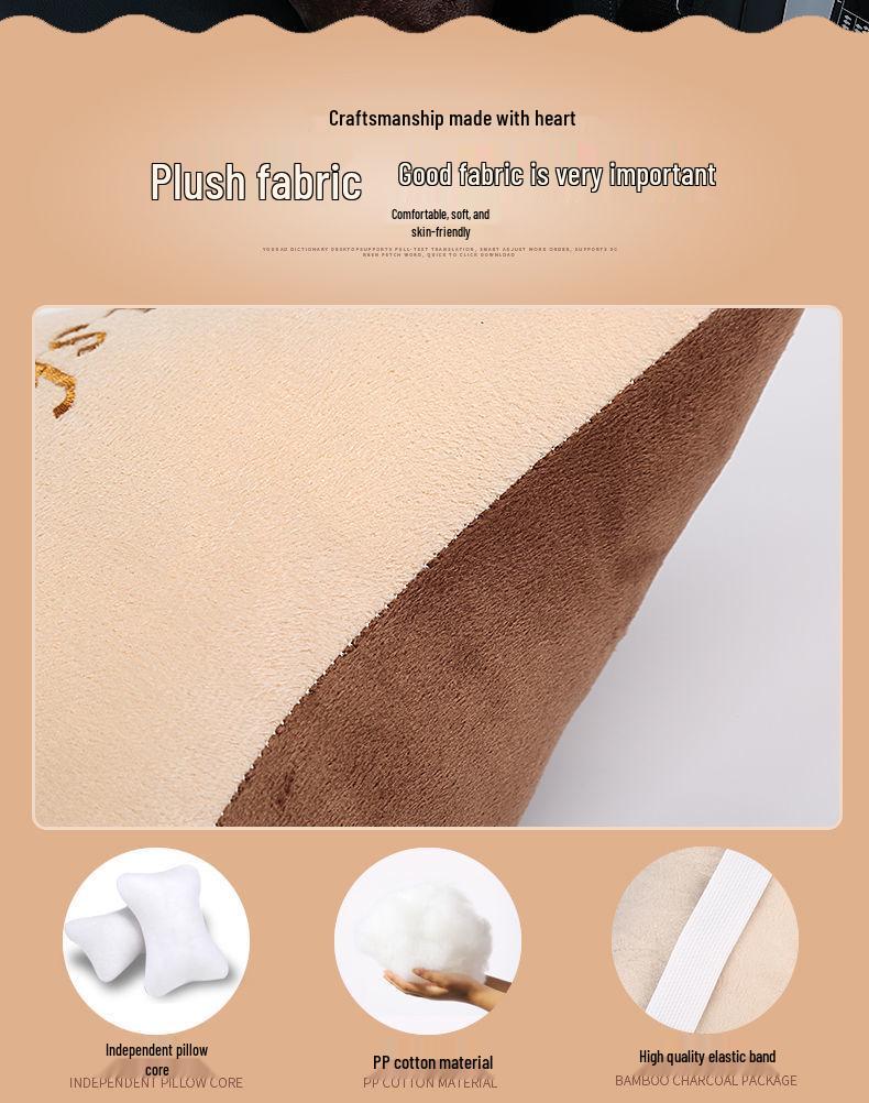 Car Neck and Lumbar Support Pillow Set - Cute Cartoon Design