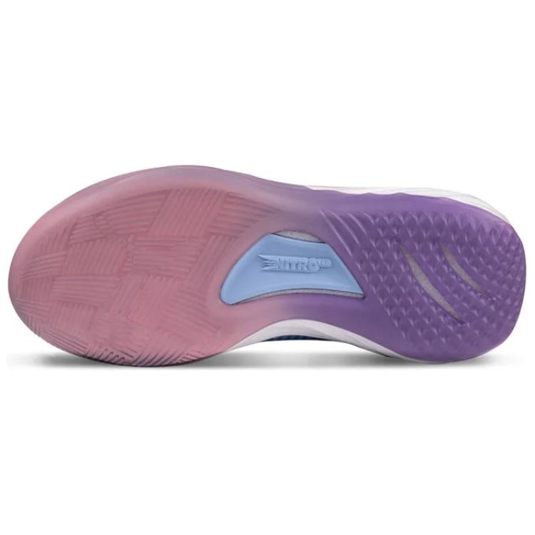 Puma All-Pro Nitro Unexpected Cushioning Slip-Resistant Durable Breathable Low-Top Basketball Shoes Unisex sneaker Blue Pink 310492-01