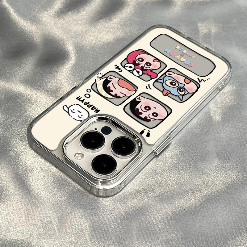 Crayon small new for apple 17promax phone case mirror 16pro fun 14/13/12 cartoon 15
