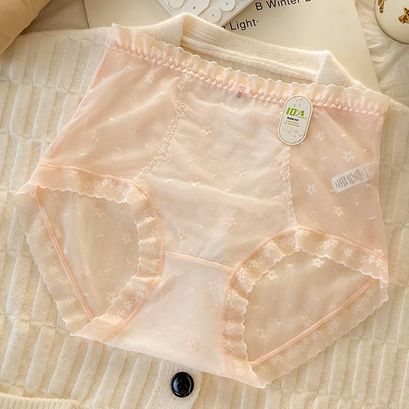 Plus Size Women's Summer Slim New Comfortable Lace Breathable High Waist Panties