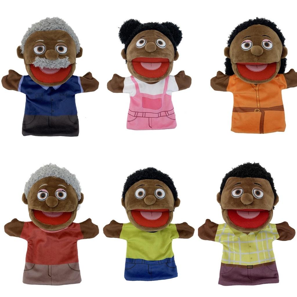 African Family Plush Toy Hand Puppet For Creative Roleplaying