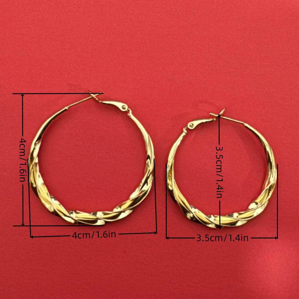 High-End Sterling Silver Round Ear Cuff Hoop Earrings for Women - 2024 Best-Selling Plain Design with Secure Earring Backs
