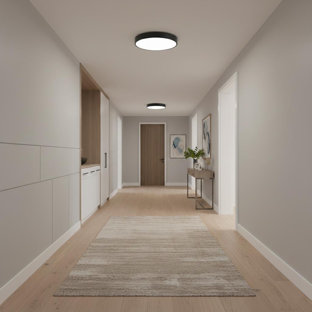 Round LED Ceiling Lamp 40 Cm Neutral White 24w Modern Round LED Ceiling Lamp Black 40 Cm - Neutral