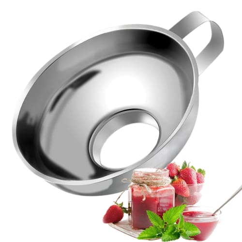 Stainless Steel Funnel - Wide Mouth Food Funnel | Jam Funnel, Kitchen Canning Funnel, Food Funnel, Spice Funnel