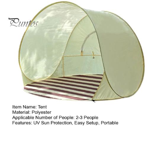 Quick Open Sunshade Tent Pop-Up Beach for 2-3 Person, UPF 50+ UV Sun Protection Outdoor Shade Mosquito Net Tent, Portable Easy Setup Shelter