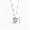 Titanium Steel Rhinestone Heart Necklace - Light Luxury Style for Couples, Spring/Summer Collection