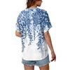 Women's Fashionable Casual Everyday Versatile Floral Print Slim-Fit Summer Short-Sleeve Top