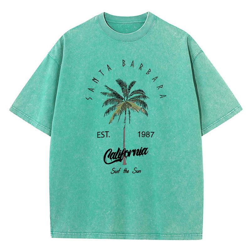 Santa Barbara Est Calicornia Print Mans Tees Soft Chic Tee Clothing Breathable Normcore T-Shirts Comfort Tops