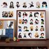 75/82pcs New Shadow Cartoon Anime Demon Slayer Stickers for Laptop Suitcase Skateboard Guitar Phone Cartoon Sticker Kid Gift