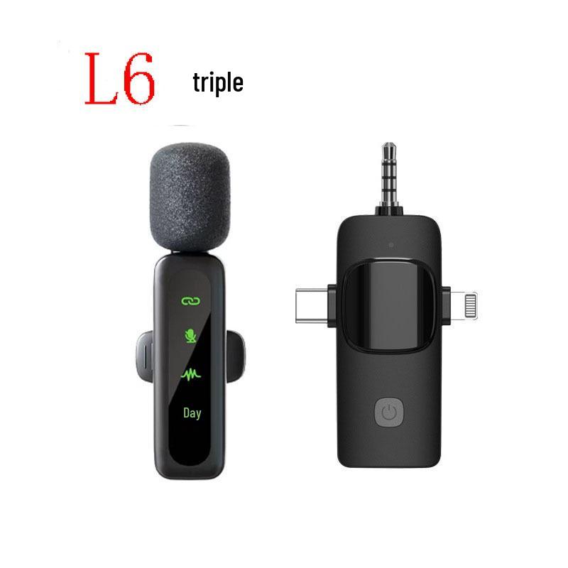 Wireless Lavalier Microphone K1/K9/K6 with Plug-and-Play and Noise Reduction for Live Streaming