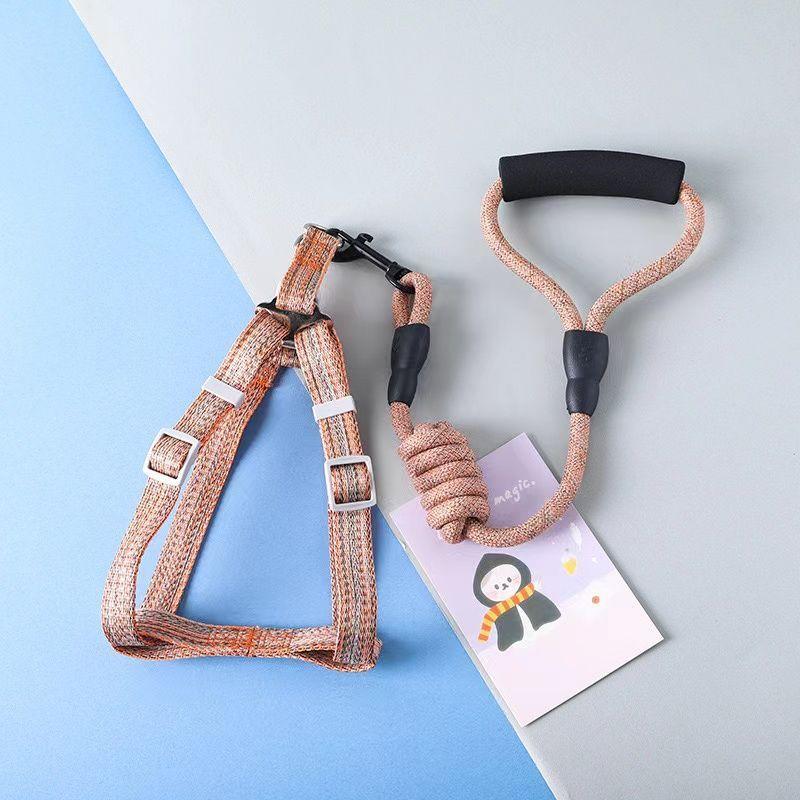

Cat Anti Breaking Loose Hand Holding Rope Teddy/Pomeranian Small and Medium-Sized Dogs Cartoon Chest Strap Cat Rope Anchor Chain Pet Supplies S Suggested 1.50 kg-4.00 kg Linen khaki