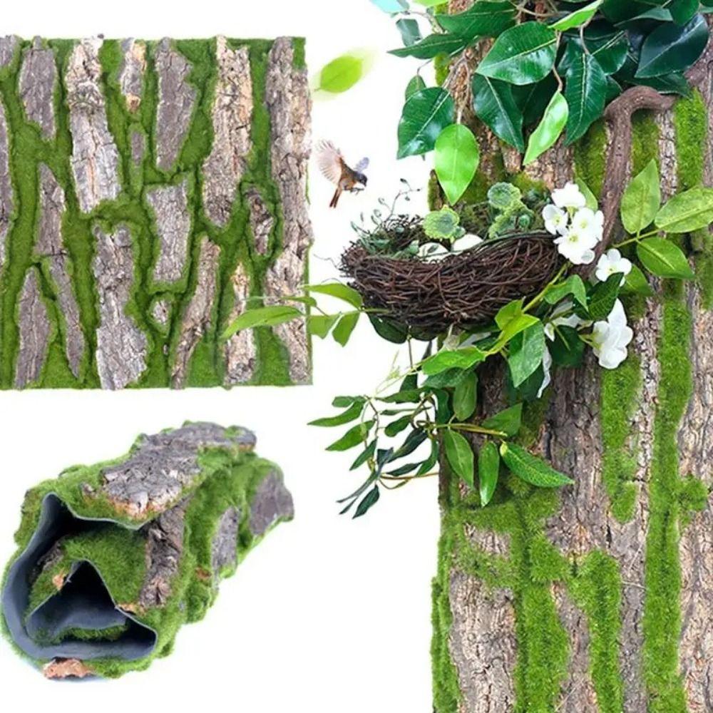 DIY Green Plant Bark Beautiful Water Pipe Pillar Cover Fake Tree Bark  Wall Decoration