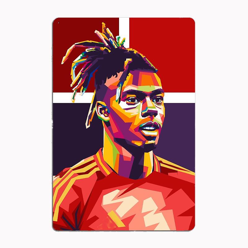 Nico Williams Minimalistischer Fußballspieler Retro Metall Poster Schild Club Wandbild Wandkunst Plakette Blech Raumdekoration Heimdekor