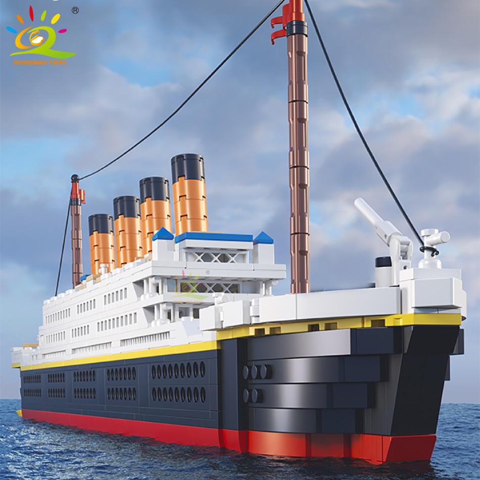 1288pcs Titanic Model Cruise Ship 3D Mini Building Blocks Boat Bricks Collection DIY Toys for Children Gift