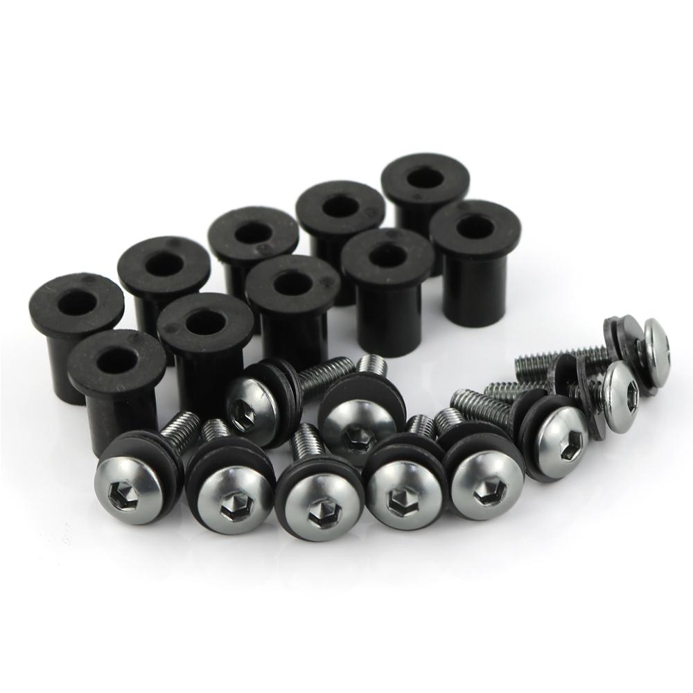 Motorcycle Windshield Bolts Kits For Ducati 748 916 996 998 749 999 848 1098 1198 Windscreen Screws Aluminum Set M4*16 10 Pcs