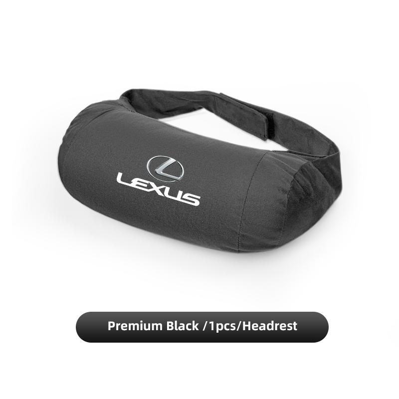 QDDY3 Luxury Suede Car Interior Seat Headrest Support Lumbar Pillow For Lexus F SPORT LBX NX RX 350h 450h ES UX 300e GS GX IS LS LX