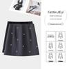Spring/Summer 2026 Embroidered A-line Gray Skirt for Women - Sweet, Slimming High Waist, Hip-hugging Design