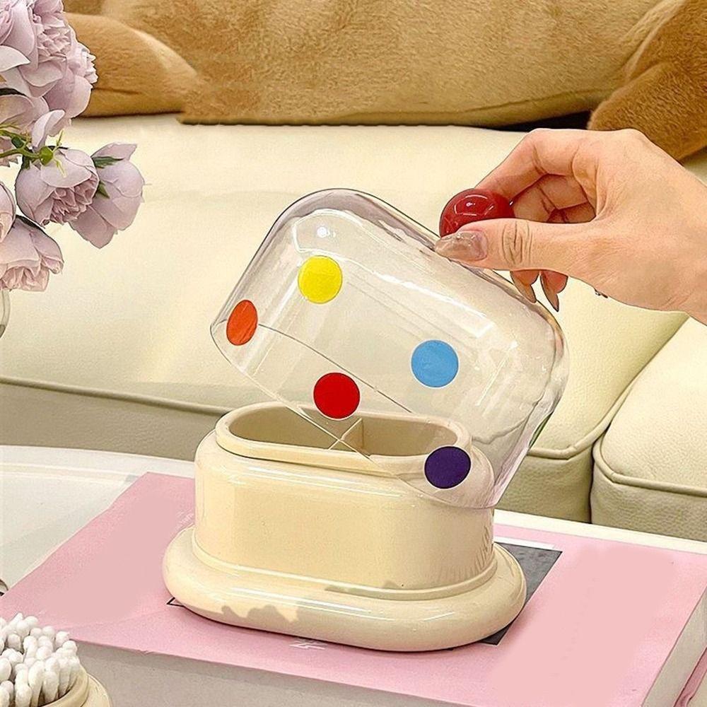 Double Grid Dopamine Toothpick Box Plastic Dental Swab Tube Practical Cotton Swab Tube  Living Room