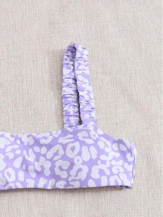 Bikini baddräkt i europeisk och amerikansk stil med hög midja och flerfärgat tryck