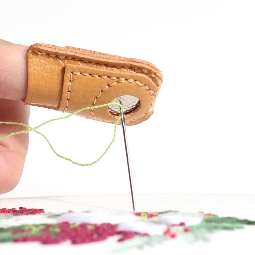 

DIY Quilting Hand Sewing Leather Needles Craft Coin Thimble Finger Cover Finger Protector M