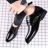 FashionMen Fashion Shoes Slip On Round Toes Leather Dress Shoes Men Business Lace Up Oxfords Leather Dress Shoes Big Size 48
