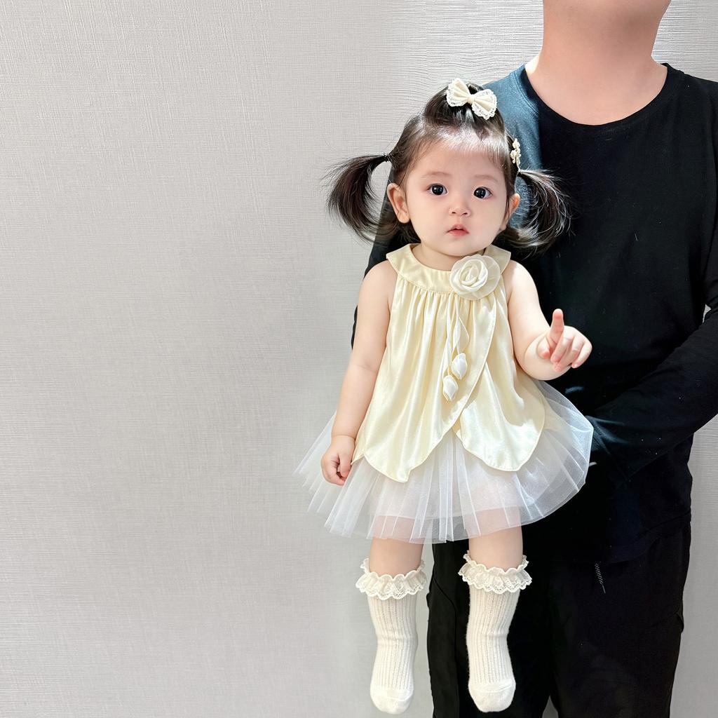 Summer Baby Girl 1st Birthday Dress Sweet Princess Infant Party Gown Elegant Toddler Sundress