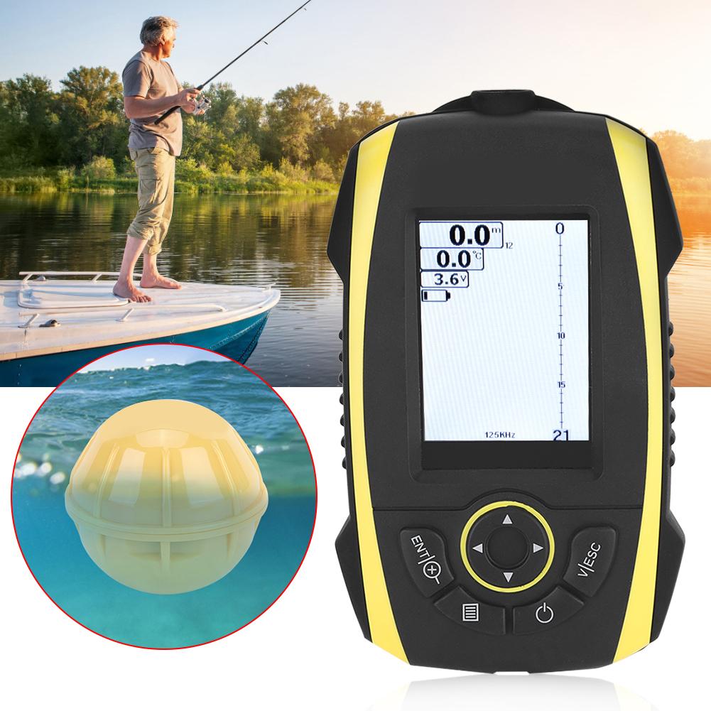 FF288W Wireless Fish Sonar Finder Color Screen Portable Sounder Detector Alarm for Phiradar