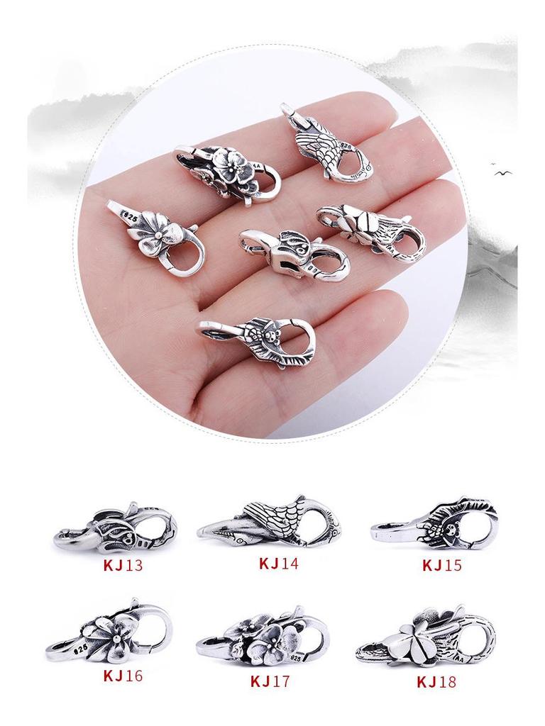 S925 Sterling Silver Double-Opening Clasp for Bracelets and Necklaces