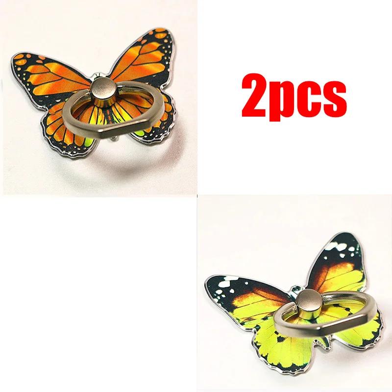 1/2 Stück Luxus Universal Schöner Schmetterling Handygriffhalter Geeignet Handyringhalter Handyhalter Sockel