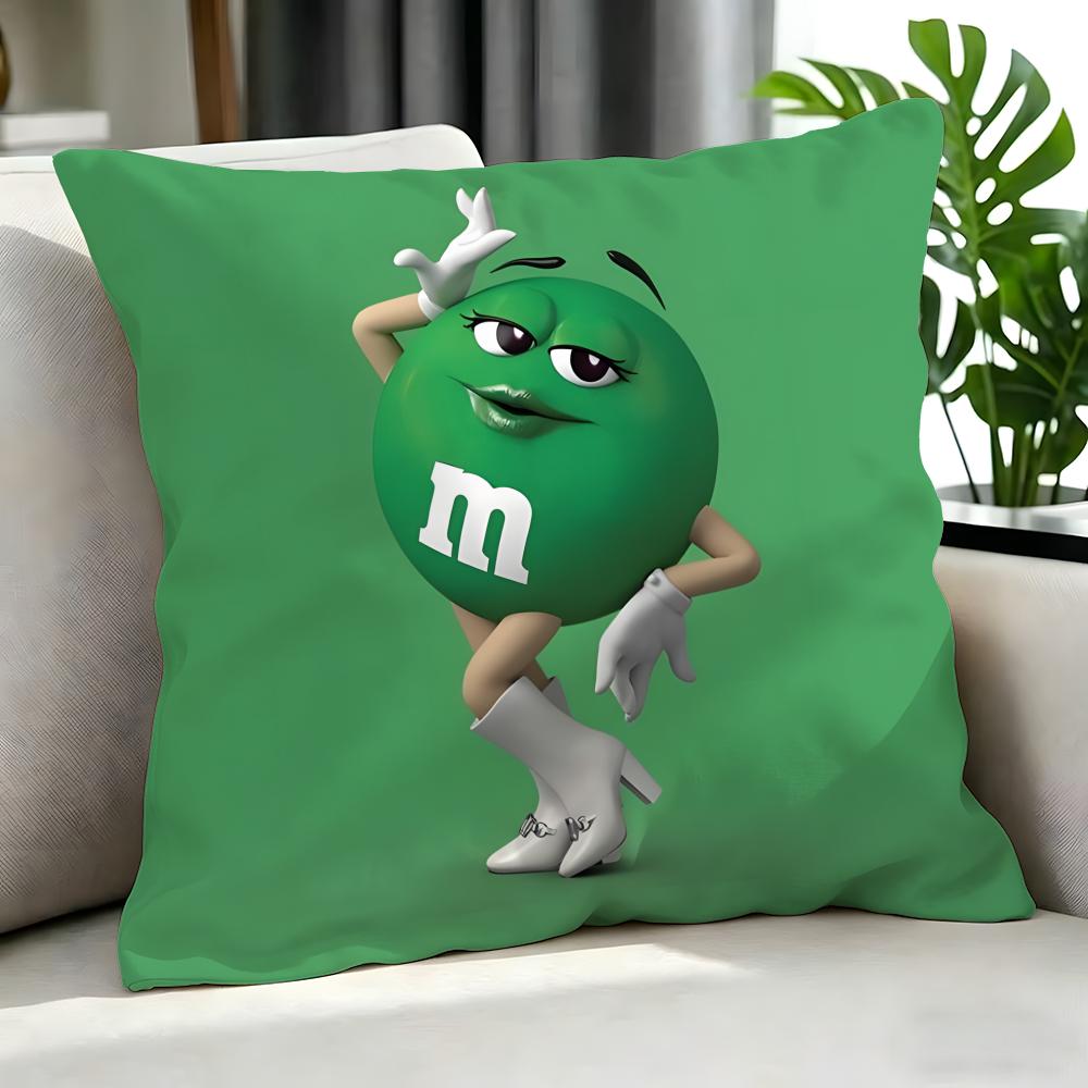 Food M&M'S Cushion Cover Cushion Cover Set 4Pcs 50X50 45X45 40X40 Pillowcase Decorative Sofa Home Decor