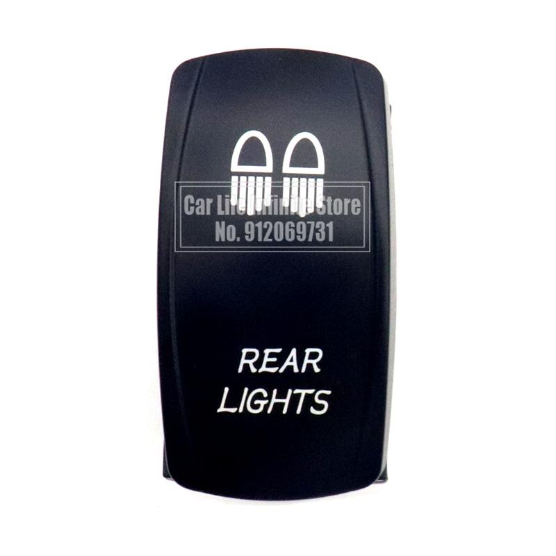 

12V 24V 20A Автомобільний човен Перекидний перемикач Водонепроникний синій світлодіодний ліхтар 5/7Pin ON-OFF SPST для морських квадроциклів Авто вантажівка Trailer RV