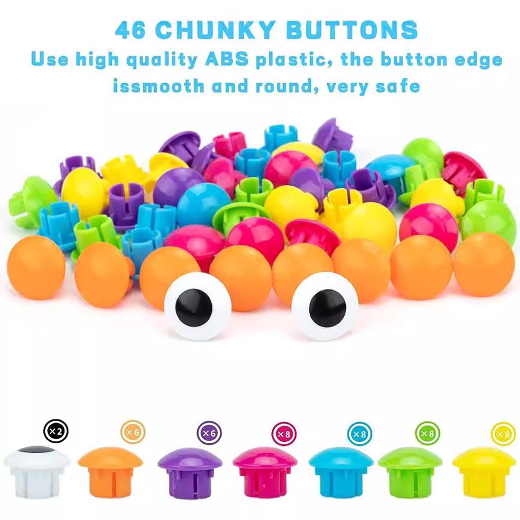 Children'S Button Puzzle Mushroom Nail Puzzle Intelligence Development Early Education Cognitive Puzzle Toy