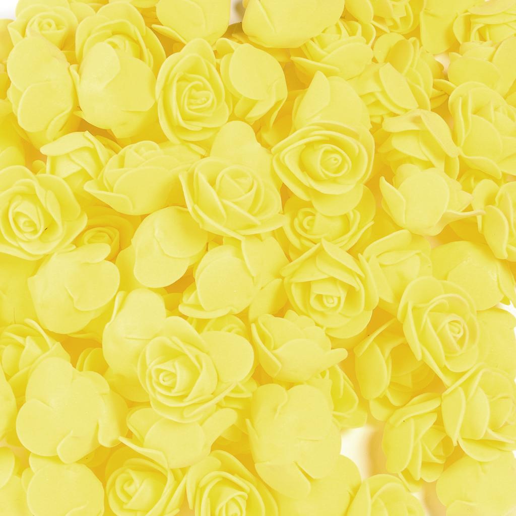 50pcs PE Foam Rose Head 3.5-4.5cm Artificial Flower For DIY Wedding Birthday Party Rose Bear Valentine's Day Gifts Garland Decor