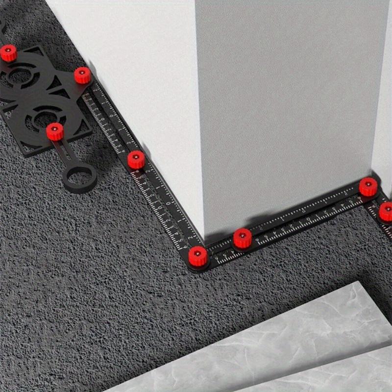 12 Aluminum Alloy Folding Ruler For Tile Positioning Opening Manual DIY Measuring Ruler Multi-Functional Measuring Ruler
