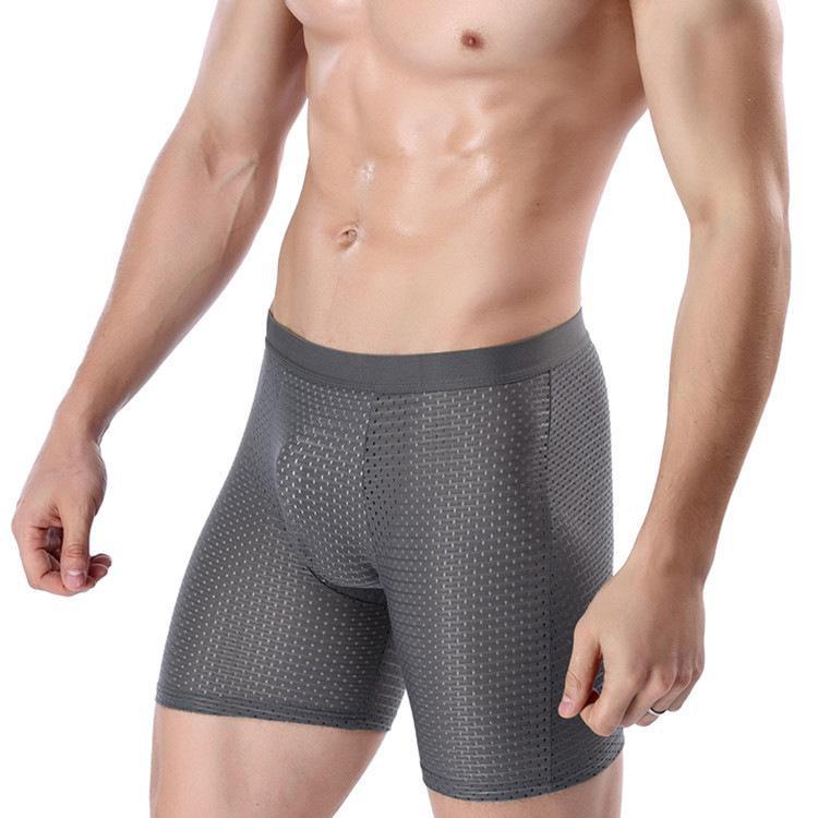 Eisseide Figurformende Mid-Waist Schnelltrocknende Mesh Boxerpants
