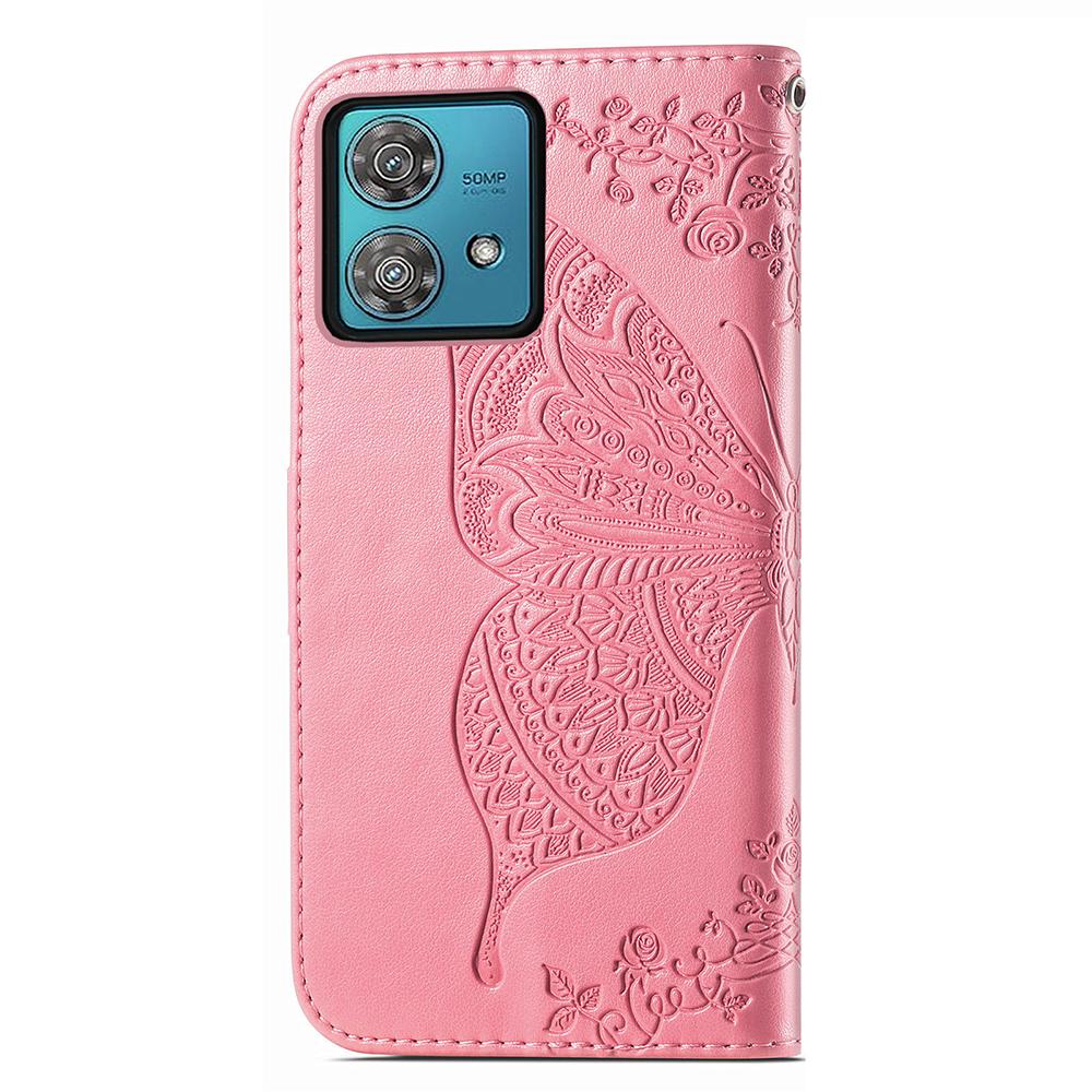 For Motorola Moto G84 5G Case Butterfly Imprinted Leather Wallet Phone Cover with Stand