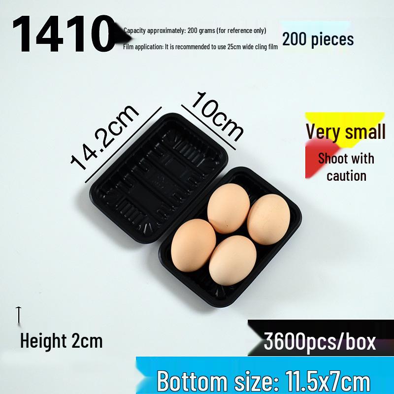 Black Disposable Plastic Tray for Fruits, Vegetables, or Fresh Meat