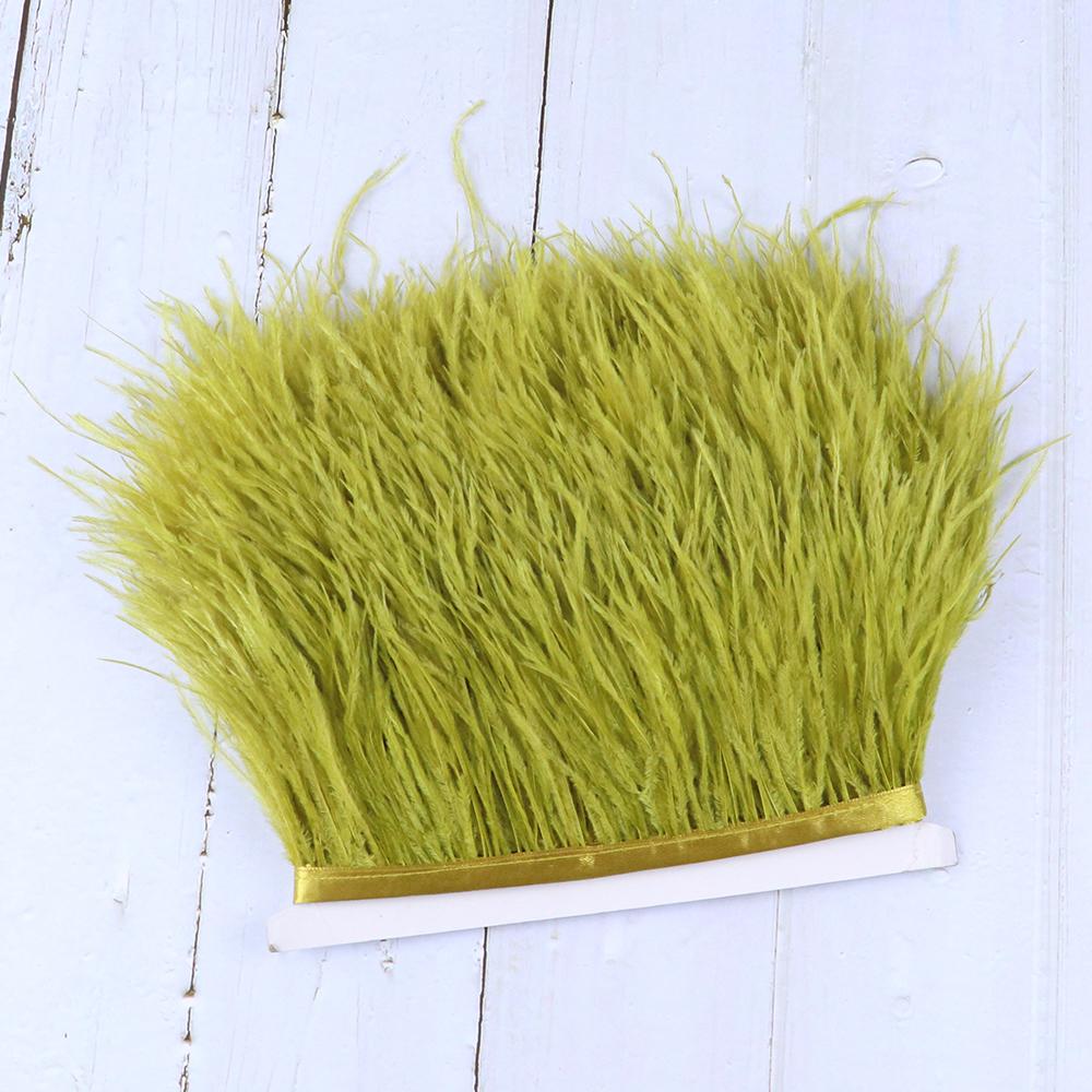 1 Meter Ostrich feather Trim Ribbon Dyed Various Long Ostrich Fringe 8-10CM feathers for crafts Dress/skirt Sewing Accessory